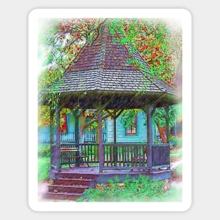 The Victorian Gazebo Sketched Sticker